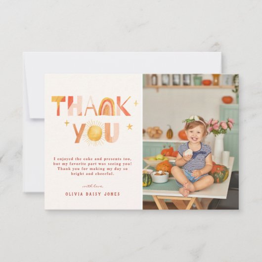 Sunshine Boho Rainbow | Foto bedankt (Voorkant)