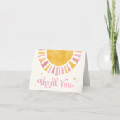 Sunshine Boho Retro bedankkaart (Voorkant)