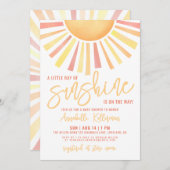 Sunshine Boho Sun Baby Shower Kaart (Voorkant / Achterkant)