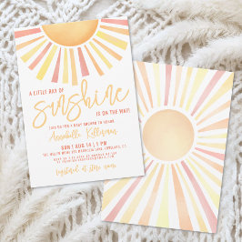 Sunshine Boho Sun Baby Shower Kaart