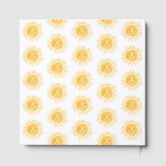 Sunshine Boho Sun Genderneutraal Baby shower Gastenboek (Achterkant)
