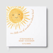 Sunshine Boho Sun Genderneutraal Baby shower Gastenboek (Voorkant)