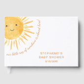 Sunshine Boho Sun Genderneutraal Baby shower Gastenboek (Voorkant)