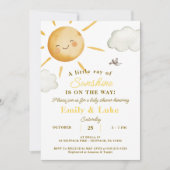 Sunshine Boho Sun Genderneutraal Baby shower Kaart (Voorkant)