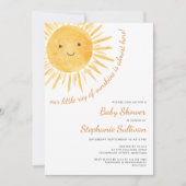 Sunshine Boho Sun Genderneutraal Baby shower Kaart (Voorkant)