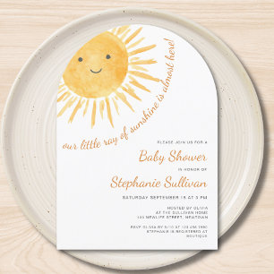 Sunshine Boho Sun Geslachtsneutrale Baby shower Ar Kaart