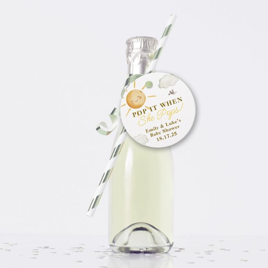 Sunshine Boho Sun Pop het als ze Pop Baby shower Bedankjes Labels