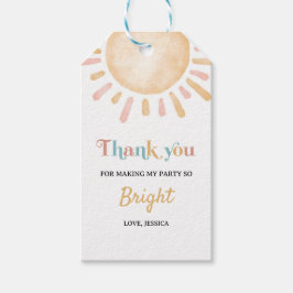 Sunshine Boho Sun Verjaardag Cadeaulabel