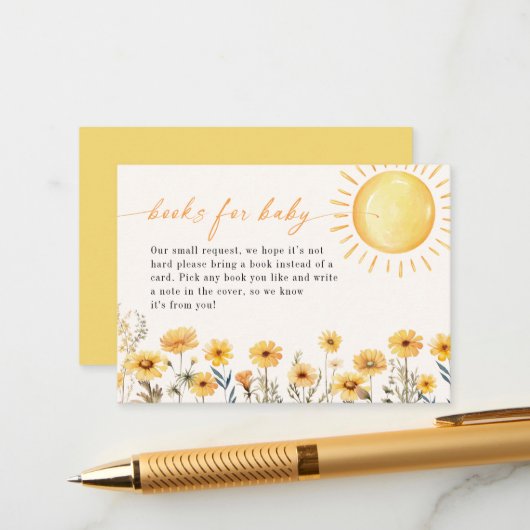 Sunshine Books For Baby Enclosure Card Informatiekaartje (Voorkant / Achterkant in situ)
