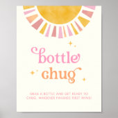 Sunshine Bottle Chug Baby shower Game Sign Poster (Voorkant)