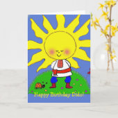 Sunshine Boy Ukraine Folk Art Kaart (Gele Bloem)