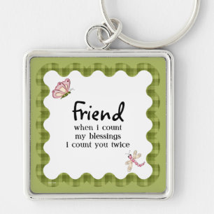 Sunshine Butterfly Friendship Blessings Add Name Sleutelhanger