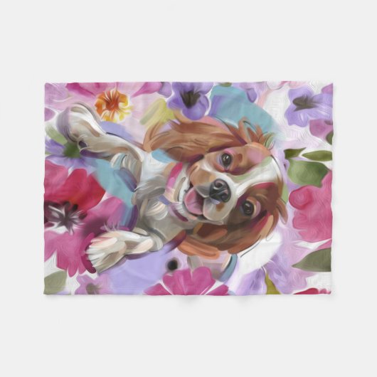 'Sunshine' Caavalier fleece blanket SMALL (Voorkant (Horizontaal))