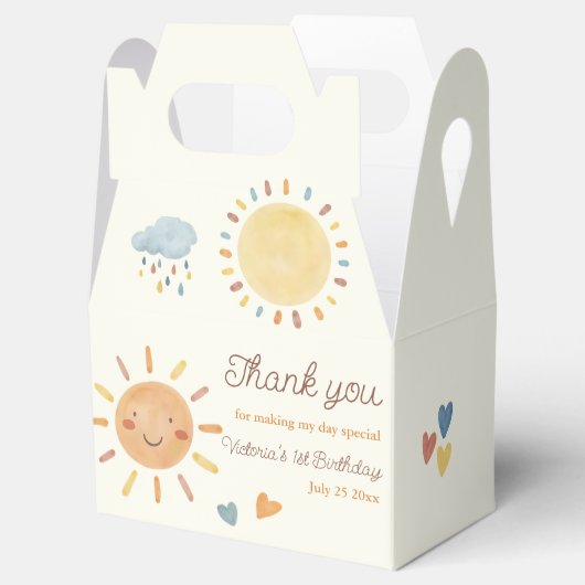 Sunshine Cloud Verjaardagsfeestje Favorietendoos Bedankdoosjes (Geopend)