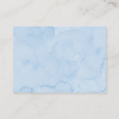 Sunshine Clouds Blue Baby shower Diaper Raffle Informatiekaartje (Achterkant)