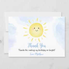 Sunshine Clouds Blue Birthday Hartelijk dank Kaart