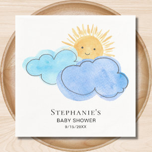 Sunshine Clouds Blue Boy Baby shower Servet
