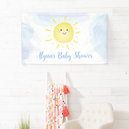 Sunshine Clouds Blue Boy Baby shower Spandoek