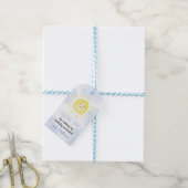 Sunshine Clouds Blue Boy Birthday Cadeaulabel (Met Touw)