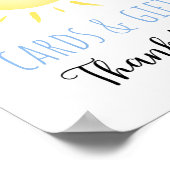 Sunshine Clouds Blue Boy Kaarten & Gifts Sign Poster (Hoek)