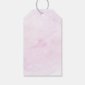 Sunshine Clouds Pink Girl Baby shower Cadeaulabel (Achterkant)