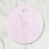 Sunshine Clouds Pink Girl Birthday Bedankjes Labels (Achterkant)