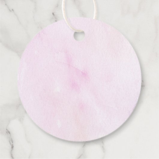 Sunshine Clouds Pink Girl Birthday Bedankjes Labels (Achterkant)