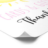 Sunshine Clouds Pink Girl Kaarten & Gifts Sign Poster (Hoek)