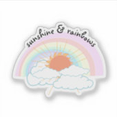Sunshine Clouds Rainbows Sticker (Voorkant)
