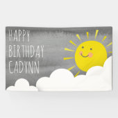 Sunshine Clouds Sky Birthday Spandoek (Horizontaal)