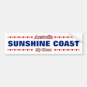 SUNSHINE COAST - My Home - Australië; Harten Bumpersticker