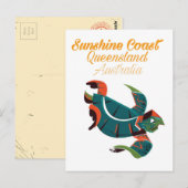 Sunshine Coast Queensland Australia Travel poster Briefkaart (Voorkant / Achterkant)