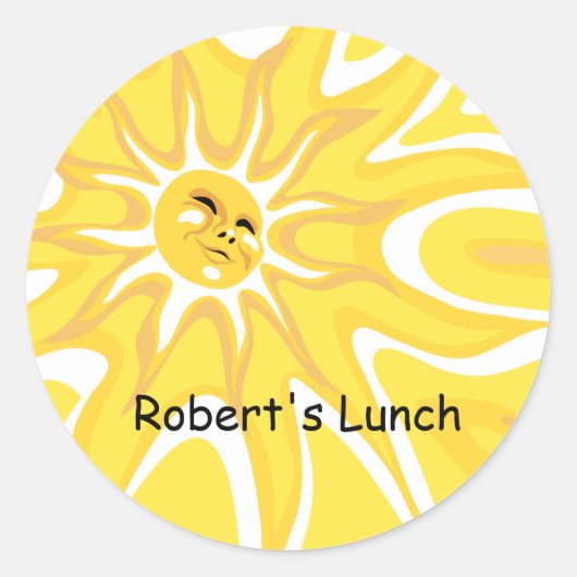 Sunshine Custom Lunch Bag Sticker (Voorkant)