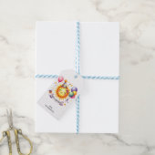 Sunshine Custom Naam Happy Birthday Cadeaulabel (Met Touw)