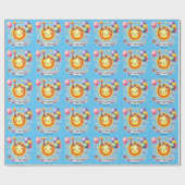Sunshine Custom Naam Happy Birthday Cadeaupapier (Vlak)