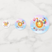 Sunshine Custom Naam Happy Birthday Confetti (Achterkanten)