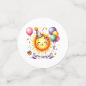 Sunshine Custom Naam Happy Birthday Confetti (Kleine voorkant)