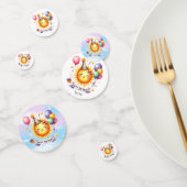 Sunshine Custom Naam Happy Birthday Confetti (Groep)