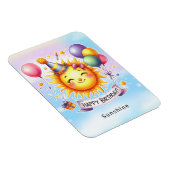 Sunshine Custom Naam Happy Birthday Magneet (Rechterzijde)