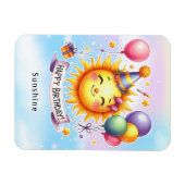 Sunshine Custom Naam Happy Birthday Magneet (Horizontaal)