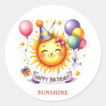 Sunshine Custom Naam Happy Birthday