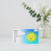 Sunshine Custom Visitekaartje (Staand voorkant)