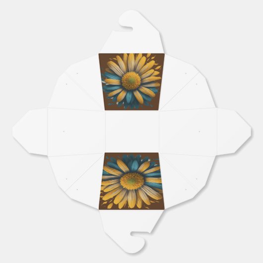 Sunshine Daisy stralend design pet Bedankdoosjes (Ongevouwen)