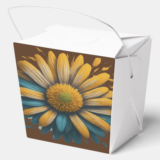 Sunshine Daisy stralend design pet Bedankdoosjes (Achterkant)
