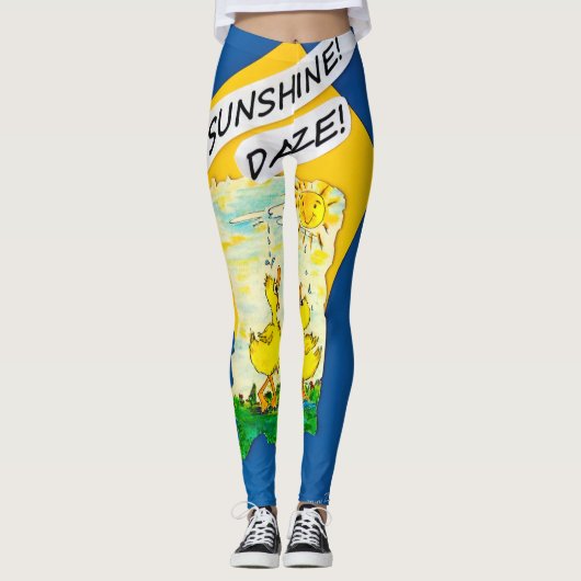 "Sunshine Daze" Leggings voor vrouwen (Voorkant)