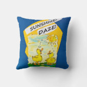 "Sunshine Daze" Sierkussen (Achterkant)