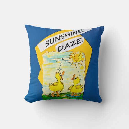 "Sunshine Daze" Sierkussen (Voorkant)