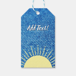 Sunshine Denim Baby shower achtergrond Custom Cadeaulabel