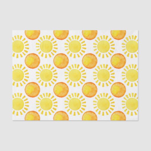 Sunshine (Design 20 Yellow/Oranje reeks) Tissuepapier (Voorkant)