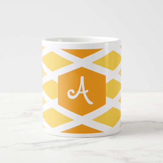 Sunshine Diamond Ombre Monogram Grote Koffiekop (Voorkant)